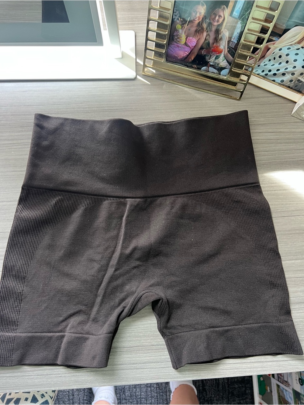 SET Active Brown High-Waist Bike Shorts